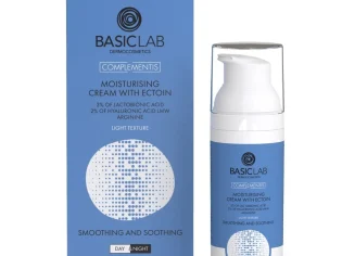 COMPLEMENTIS Light Moisturizing BASICLAB Cream with Ectoin, 3% Lactobionic Acid, 2% Hyaluronic Acid, Arginine 50ml