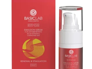 BASICLAB ESTETICUS Emulsion Serum with 0.3% Pure Retinol, 3% Vitamin C and Coenzyme Q10 15ml